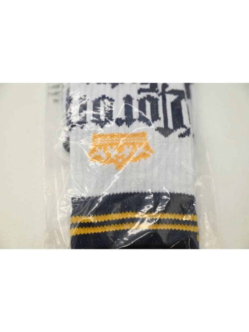 NIP Bioworld Corona Extra Crew Socks Sz 6.5-12.5 White Blue Beer Logo Novelty